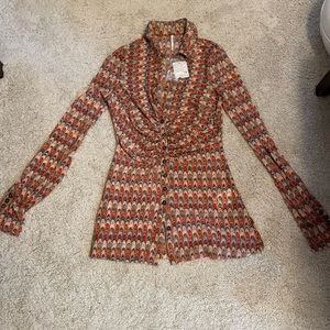 Free People Lucky Shirtee XS NWT